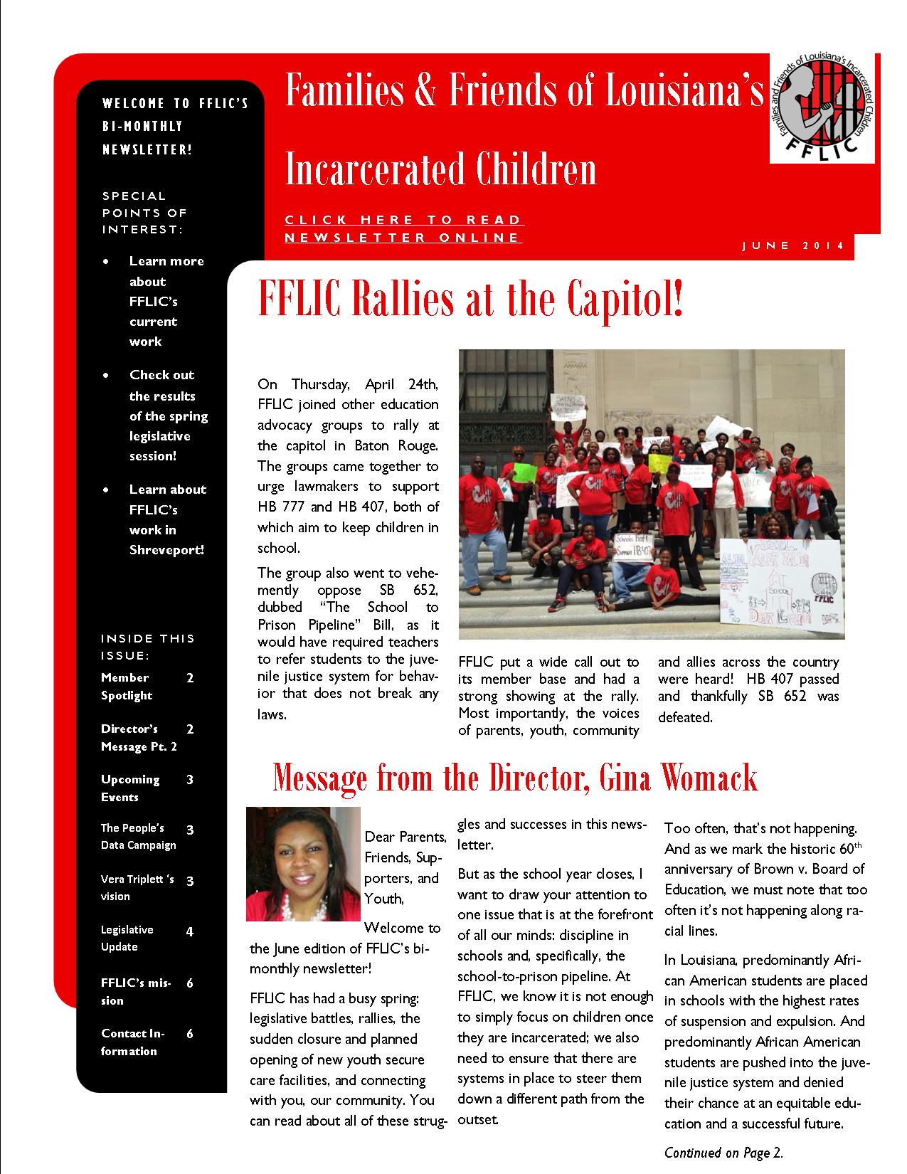 FFLIC June 2014 Newsletter